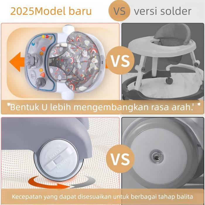 2fut- [Cod]Baby Walker Lipat Untuk Belajar Berjalan - Roda Bayi Kereta Bayi Toys Anak-Anak