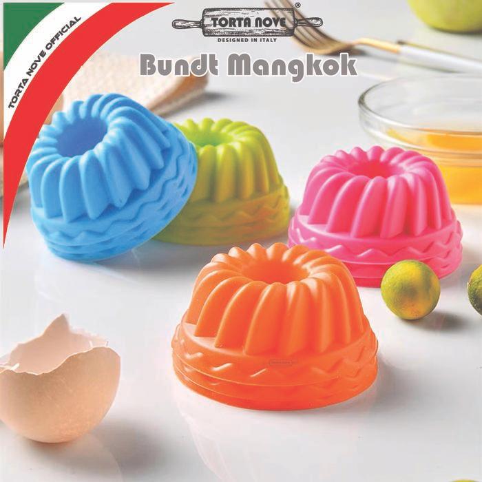 Cetakan SILIKON bulat kue mangkok 8 CM BUNDT MANGKOK bundt chiffon puding putu talam putu ayu kue