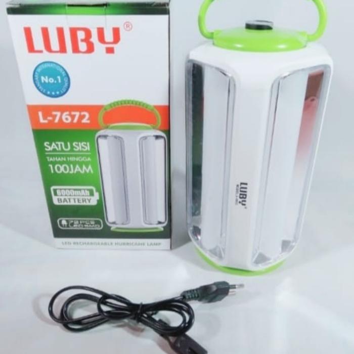 Lampu Emergency Satu sisi Luby L7672 8000mAH Bertahan 100 Jam