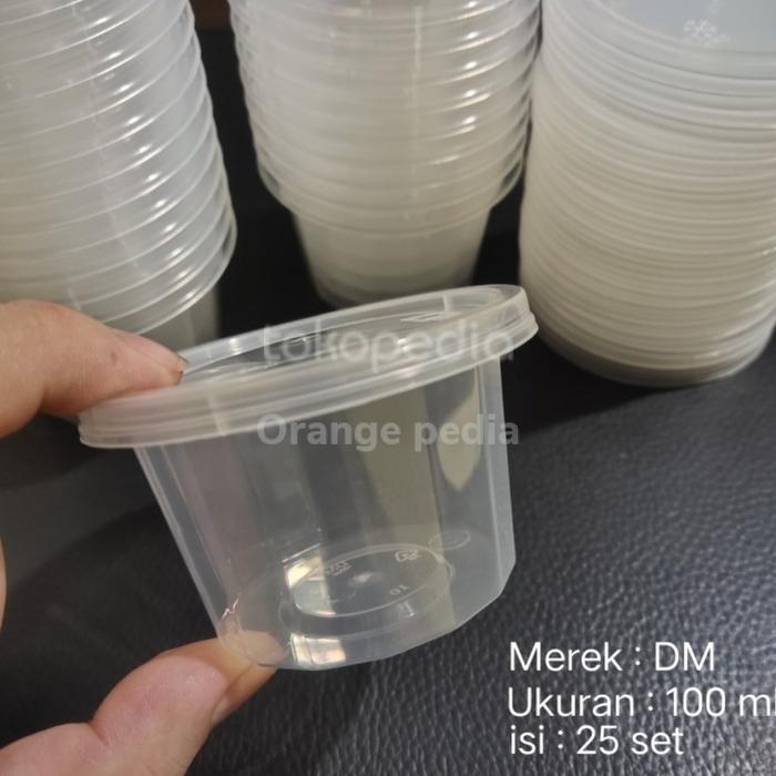 CUP SAMBAL 100 ML - AGAR2 - THINWALL CUP MERPATI 100ML - ISI 25 SET
