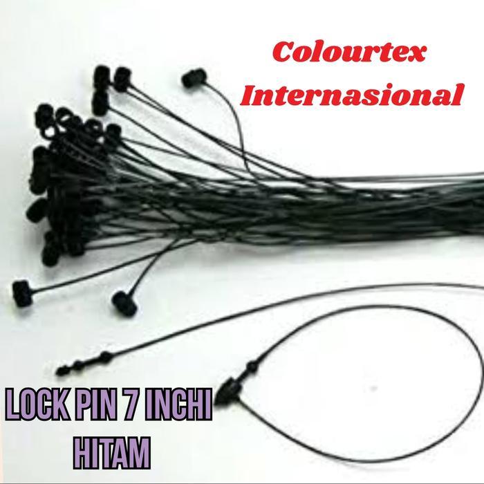 Lock Pin - Loop Pin - String Pin - Loopin (7inchi) Hitam Tali Hang Tag