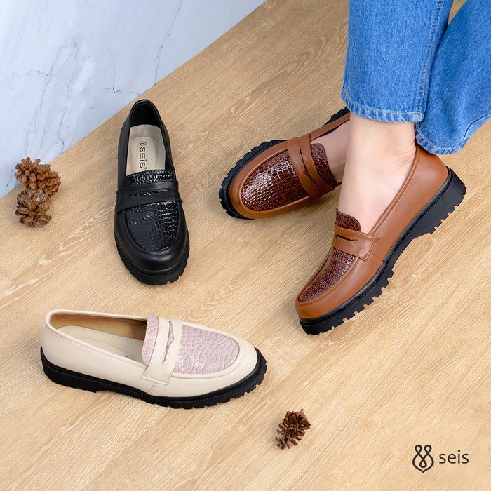 Seis Vega Sepatu Docmart Wanita / Loafer Shoes Sneakers Kasual Sendal