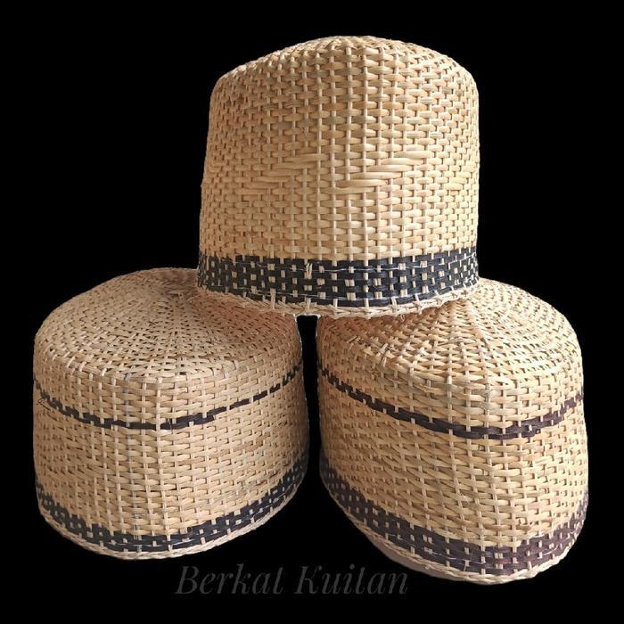 PECI/KOPIAH KULIT ROTAN ASLI KHAS KALIMANTAN Kopiah Peci Bulat Nyaman Muslim Siap Kirim