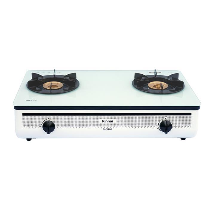 Kompor Gas Rinnai 2 Tungku 712 Ga(B) Tempered Glass