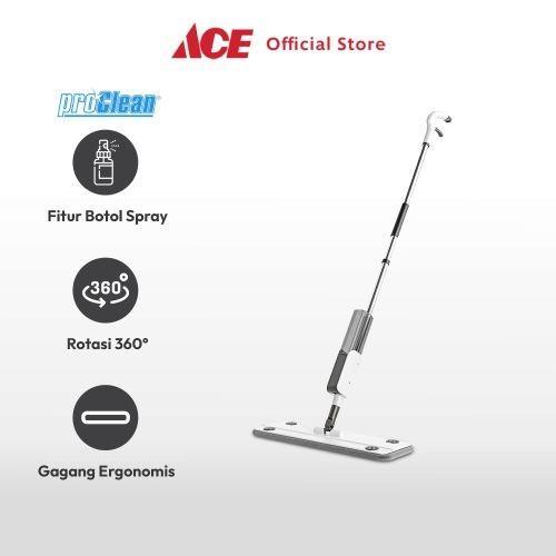 Ace Proclean Alat Pel Spray - Putih Pelan Lantai Semprot Serbaguna Floor Mop Spray Kain Lap Lantai