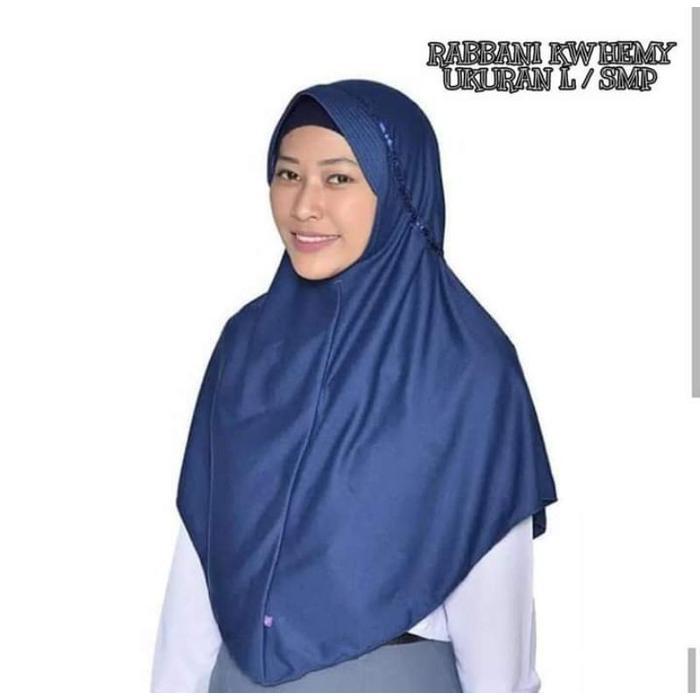 DISKON RABBANI HEMY KW UKURAN SMP, HIJAB SMP, HIJAB INSTAN, RABBANI SERUT READY STOCK