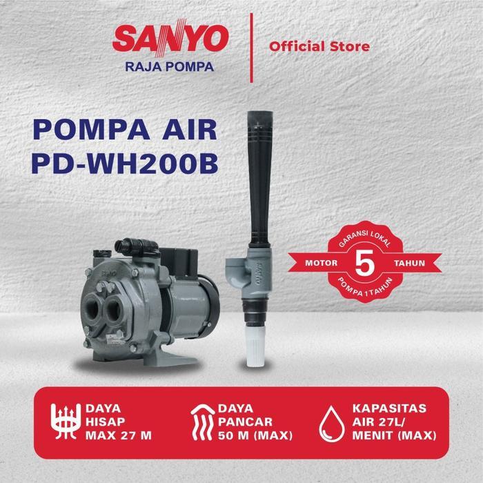 Pompa Jet Pump Sanyo Pdwh 200 B / Pdwh200B (Non Otomatis)