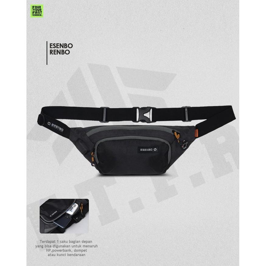 zzaj- Esenbo Renbo - Tas Pinggang Casual Pria Wanita Premium Esenbo Renbo - Waistbag Casual