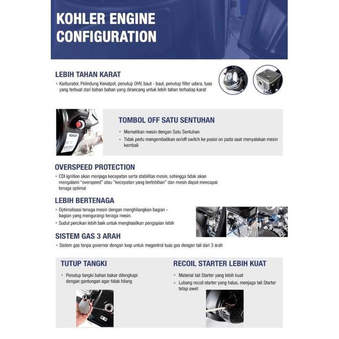 Performa Optimal ENGINE MESIN PENGGERAK KOHLER CH 440 - 14 HP ( LTB LONG TAIL BOAT )