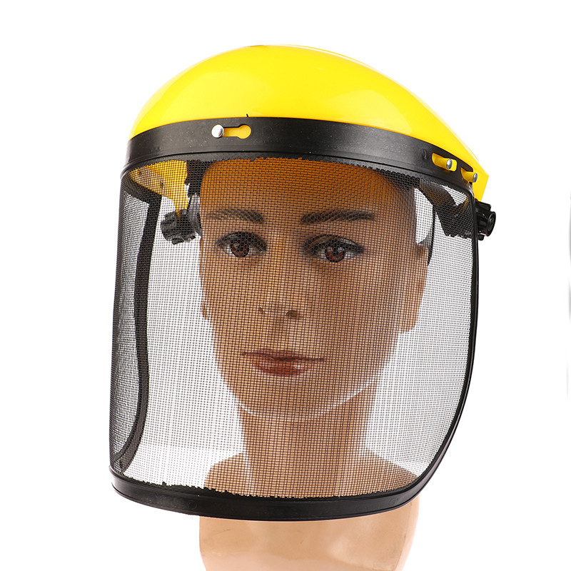 Garden Grass Trimmer Safety Helmet Hat With Full Face Mesh Visor For Logging Brush Cutter Forestry