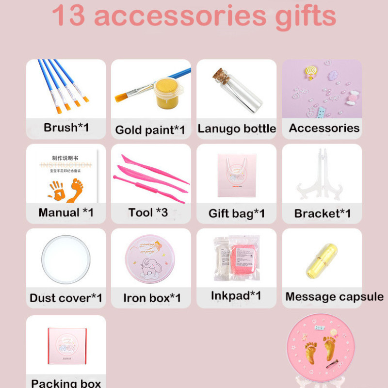 Baby Hand Print Footprint Imprint Kit Handprint Baby Mud And baby footprints Souvenirs Baby Hand And