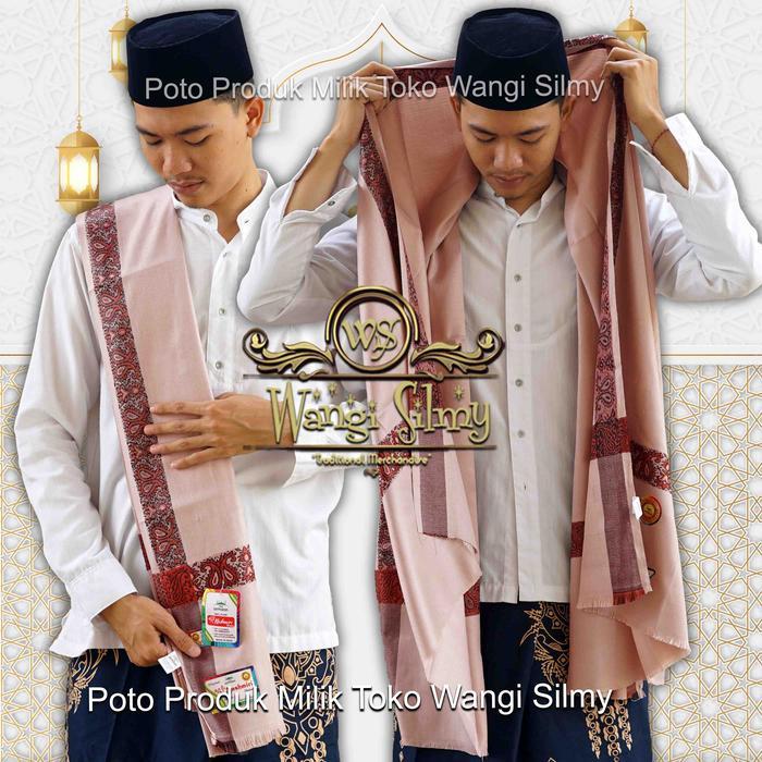 SORBAN KASHMIRI MOTIF EMAS MADE IN INDIA - SORBAN KASHMIRI KUALITAS PREMIUM - SORBAN KASHMIRI /