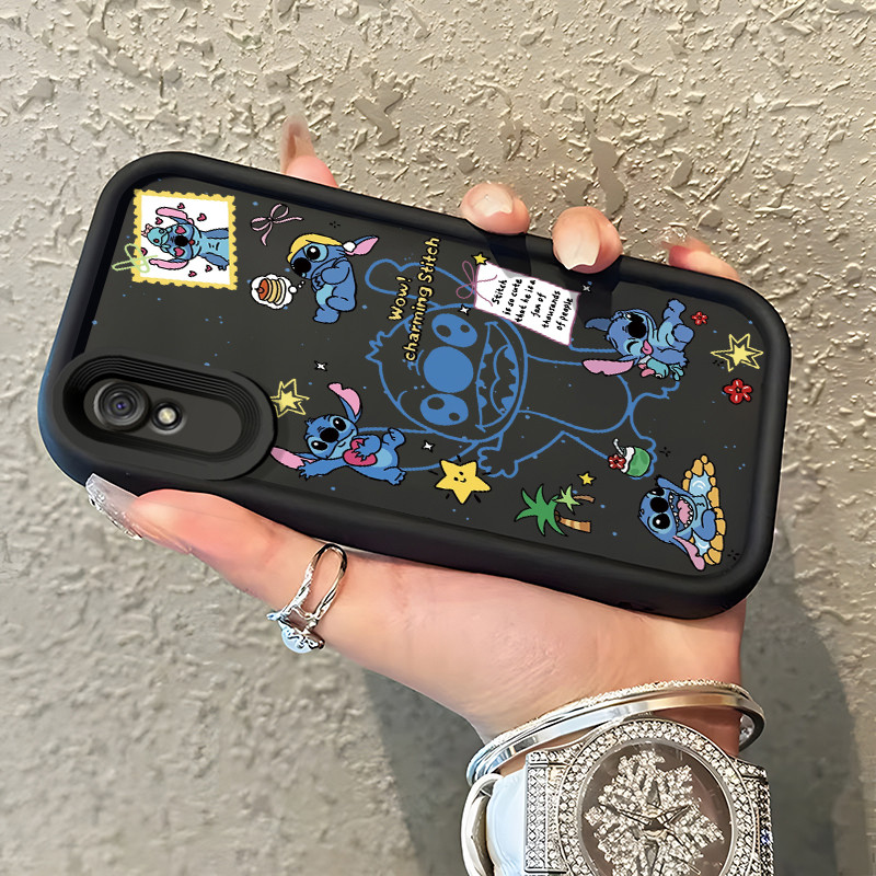 Casing Hp Untuk Xiaomi Redmi 9A Redmi 9i Redmi 9T Redmi 9 Power Case Stitch biru kartun Softcase Kes