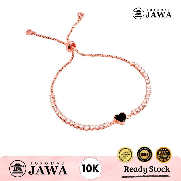 Gelang Tali Emas Serut Lovclifa Kadar 10 Karat Toko Mas Jawa - Rosegold Dengan Berat 0.5 Gram