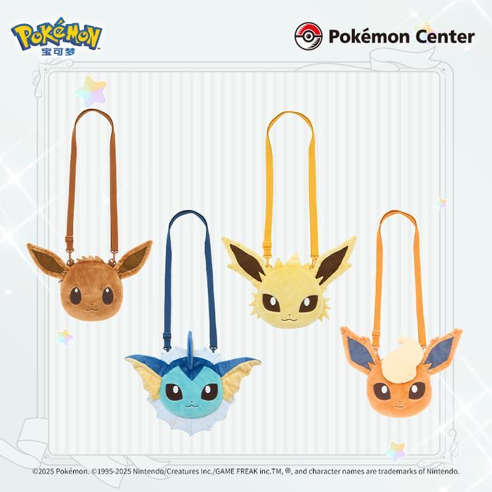 TERPERCAYA Original Pokemon Plush Doll Eevee Partner Series Shoulder Bag Anime Satchel Trendy Doll