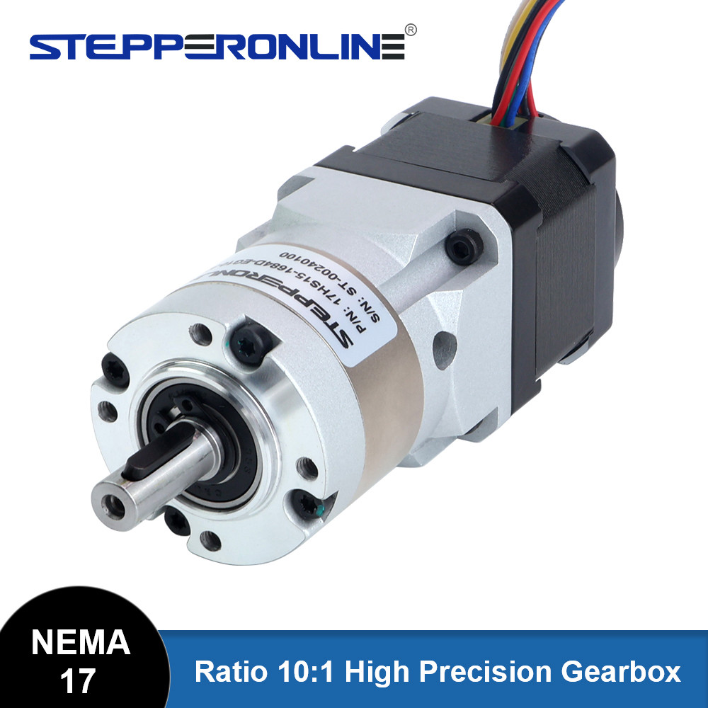 STEPPERONLINE Nema 17 Stepper Motor 42 Ratio 10:1 Planetary Gearbox High Precision Motor with