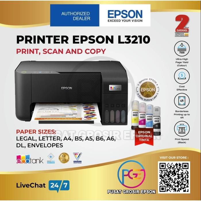 Printer Epson L3210 L 3210 L-3210 Original Dan Garansi Resmi Terbaru 