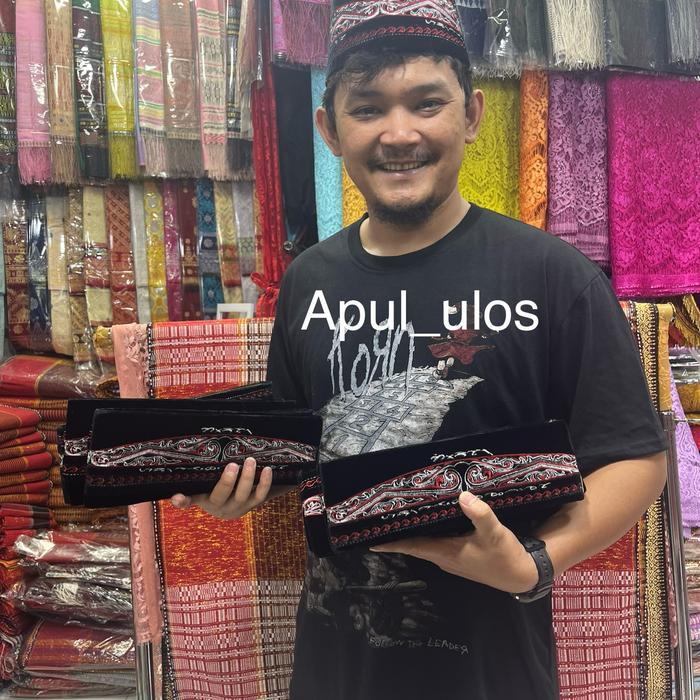 PECCI SONGKOK GORGA Topi Peci Songkok Gorga Batak Sortopi Hitam GORGA BATAK SORTOPI