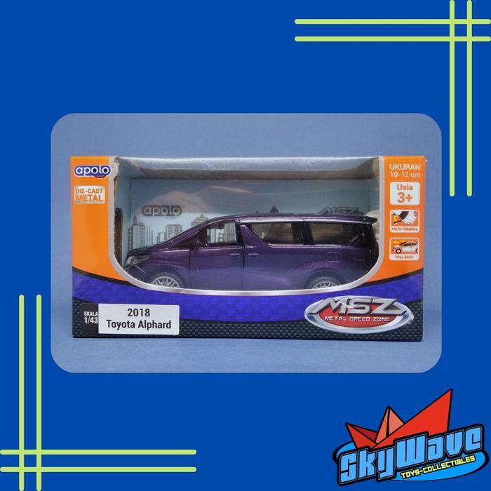 DIECAST APOLO MSZ - 2018 TOYOTA ALPHARD UNGU