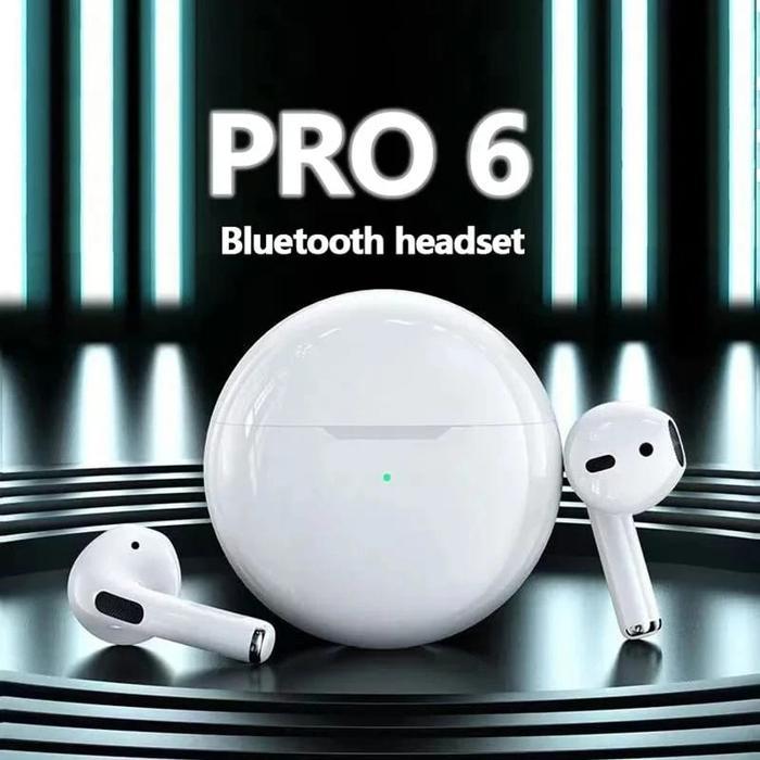 Premium Fetch Tws Pro 6 Headset Bluetooth Gaming Earphone With Microphone Bass Headphone Wireless