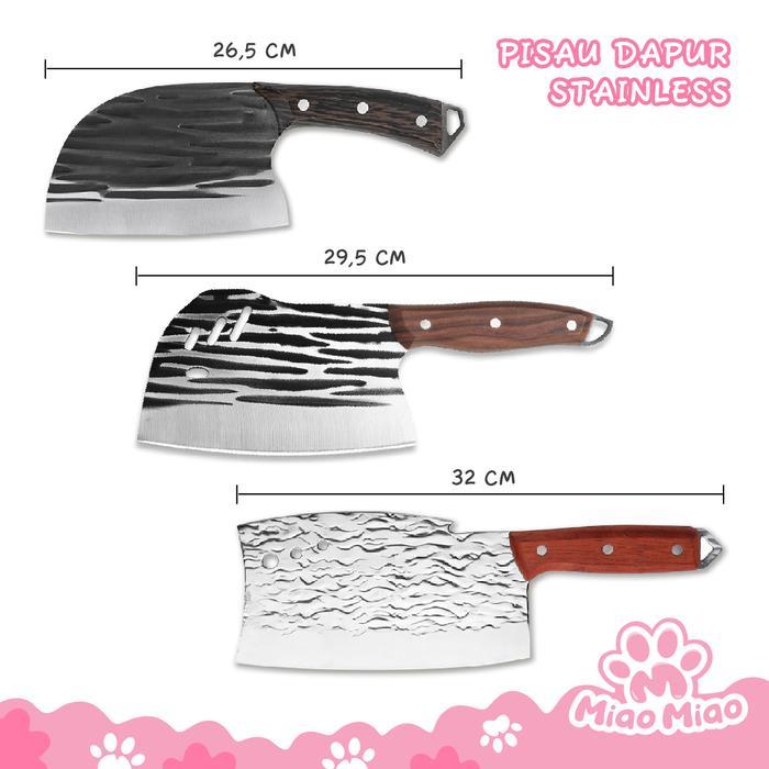 [All Varian] Pisau Dapur Pemotong Daging - Pisau Koki - Pisau Stainless Steel Tebal 2,5mm - 5 mm