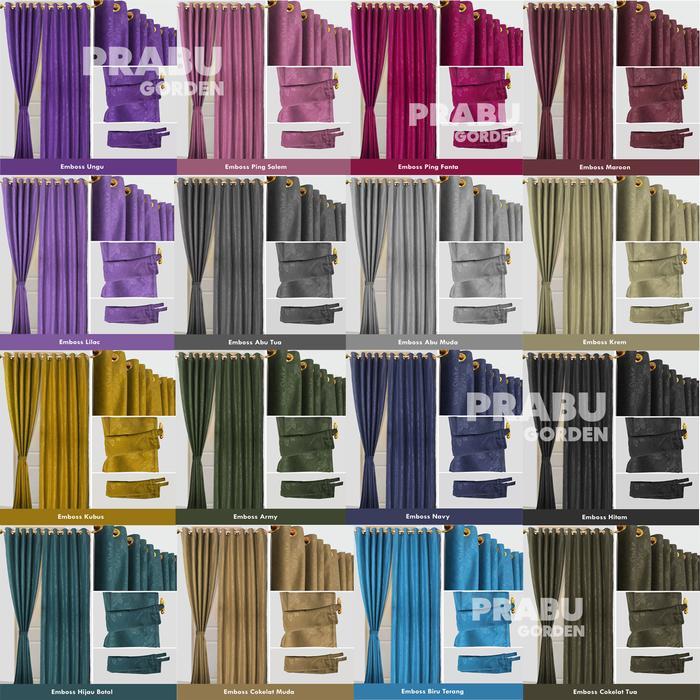 GORDEN PINTU DAN JENDELA TANPA PONI BAHAN PREMIUM / Promo Gorden polos murah bahan embos bagus tebal