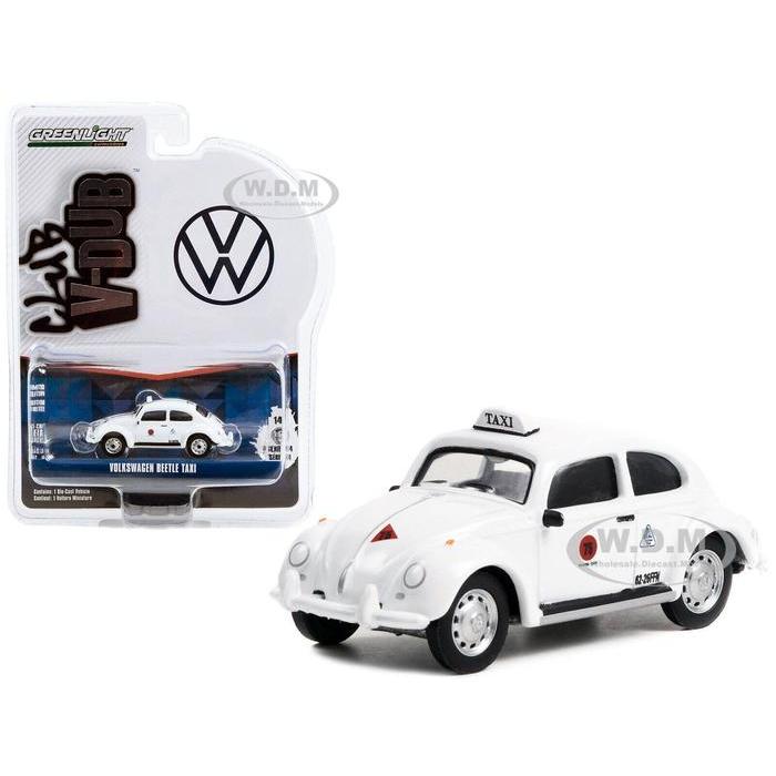36050-F GREENLIGHT VOLKSWAGEN BEETLE 75 WHITE TAXI TAXCO MEXICO VW