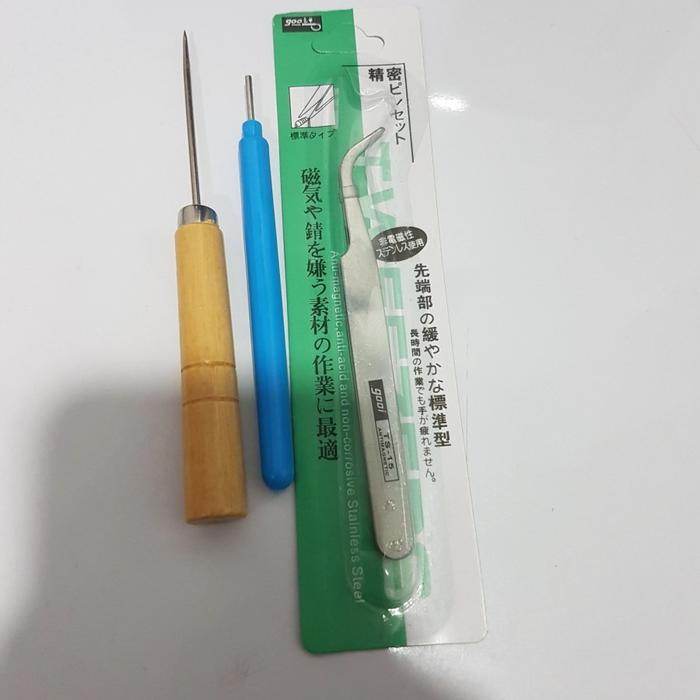 3pcs/set alat quilling kertas basic-quilling pen tweezer-quilling tool