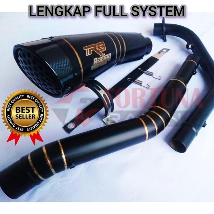 Knalpot Racing R9 H2 Black Doff Untuk Cbr 150R Vixion Satria Fu Sonic Mx135 R15V3 Cb Old Byson Verza