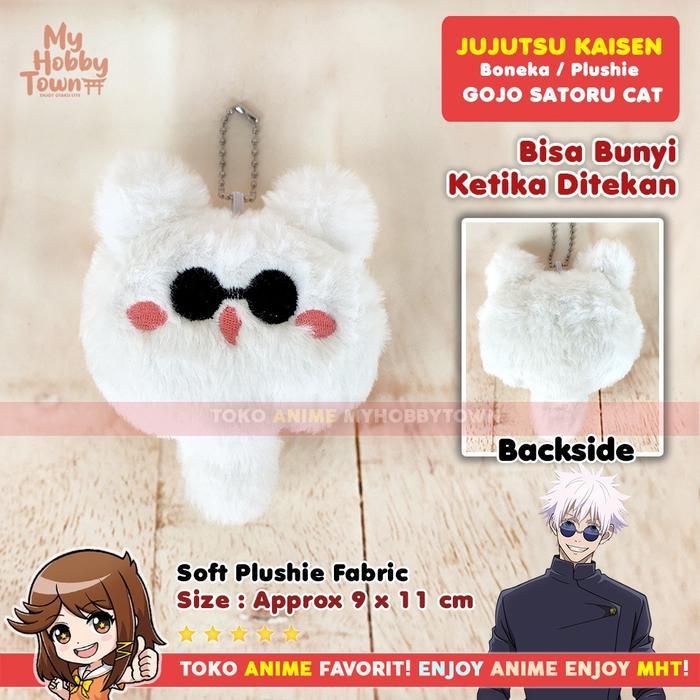 Gantungan Kunci neka Anime Jujutsu Kaisen Kter Gojo Satoru Cat Plushie Doll
