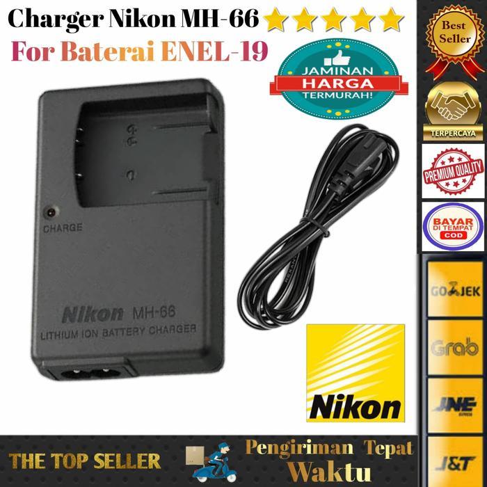 Charger Nikon Mh-66 Coolpix S3100 S2800 S2900 S3300 S3200 En-El19 New Kamera Terbaru 