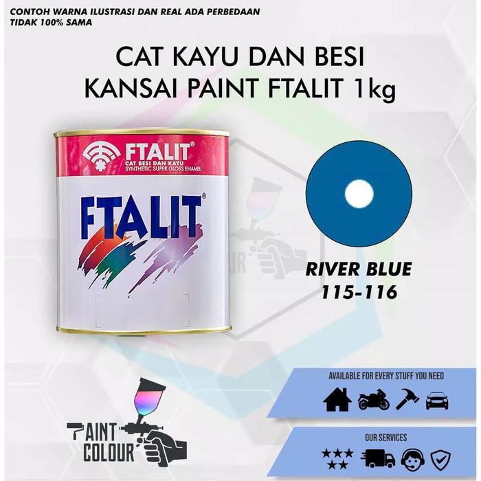 Cat Kayu Tahan Lama Ftalit 116 River Blue Cat Kayu Dan Besi/Promo