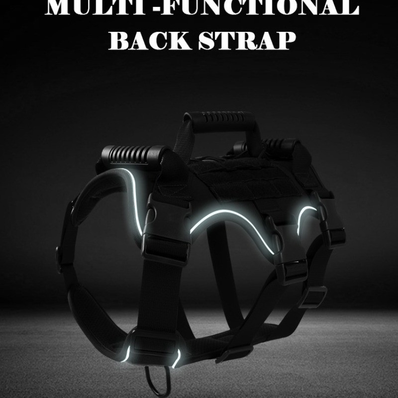 Dogs Harnesses Leads Pet Tactical Harness Dog Shockabsorbing Traction Explosionproof Harness