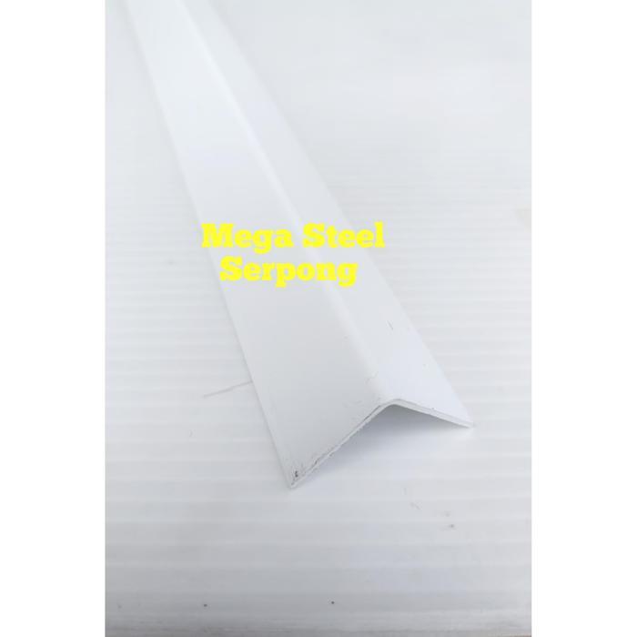 SALE! List Siku Alumunium White Putih uk 2 cm x 2 cm Panjang 150 cm