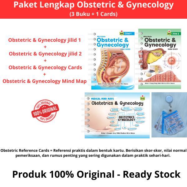 Original Paket Lengkap Buku Obsgyn + MInd Map + Card Buku Kebidanan