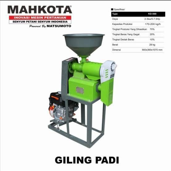 Mesin Giling Padi Tipe KD-500 Kapasitas Besar