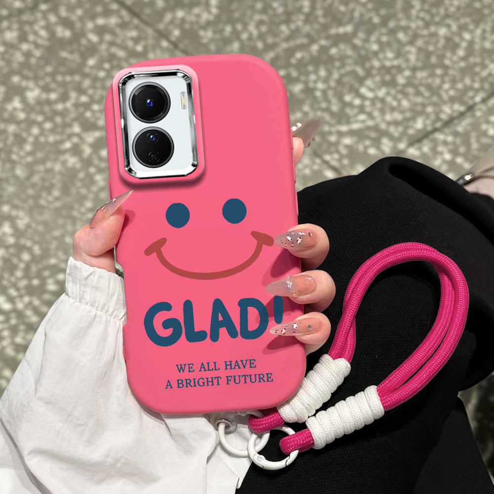 Casing HP Softcase Tali Gantungan Lanyard VIVO Y16 Y02S Korean Style Cute Lucu PDD-5023