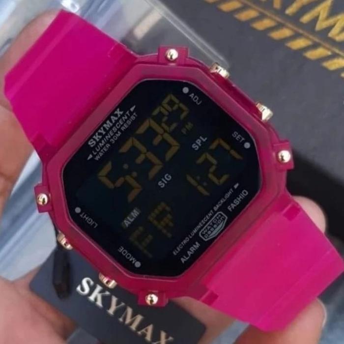 Premium Jam Tangan Wanita Skymax 3008 Original Digital Cewek Watches Original