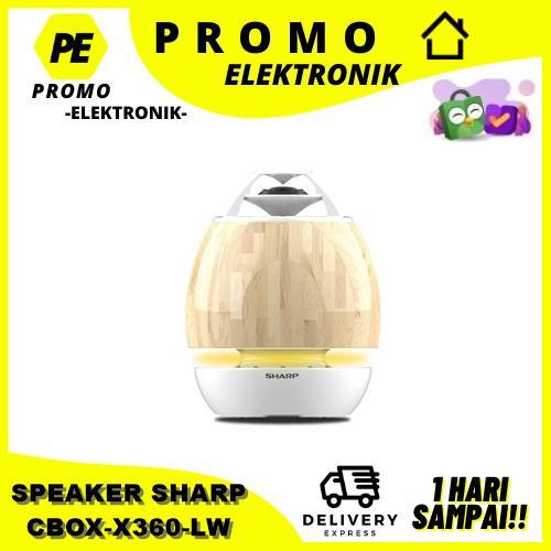 SHARP CBOX-X360DW Speaker Bluetooth 360° Suara Memukau Dark Mahony