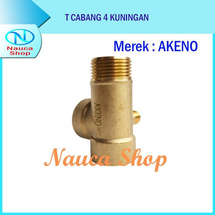 TEE / T JET PUMP 4 WAY 1" KUNINGAN TEBAL / SPARE PART POMPA AIR