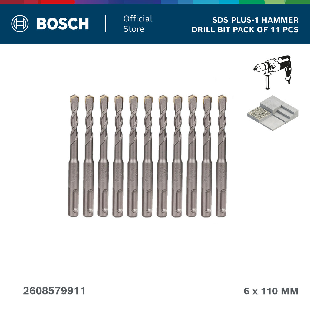 Bosch SDSplus hammer drill bit SDS plus-1 6set - 2608579911