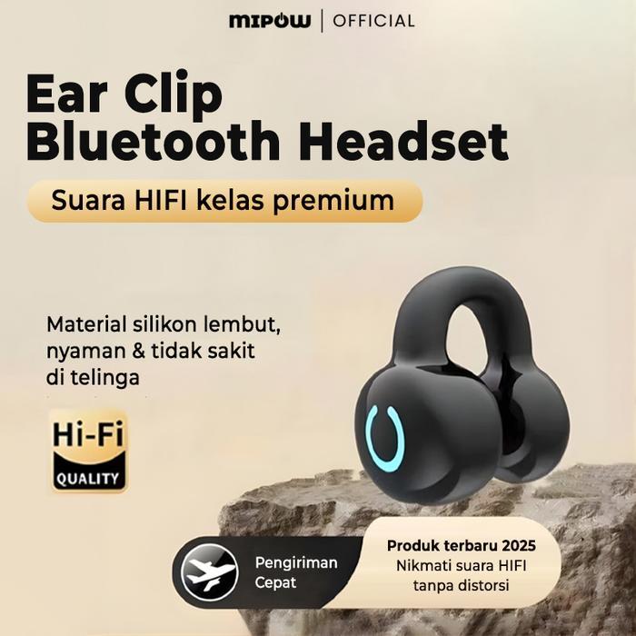 Sony Soundcore - Mipow Tws Bone Conduction Bluetooth 5.3 Earphone Headset Jepit Telinga Wireless