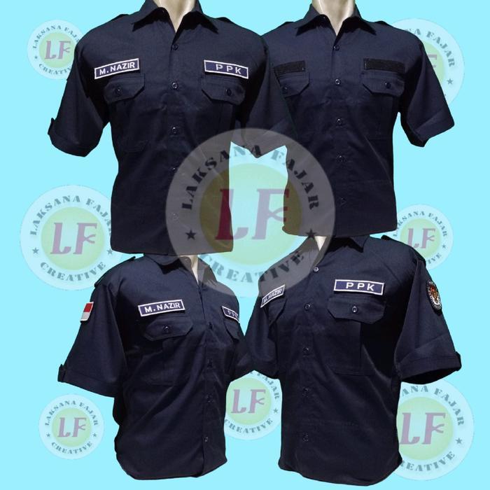 pdh seragam PPK baju pdh seragam PPK PPS KPPS model label pake perekat bisa cabut pasang - pake pere