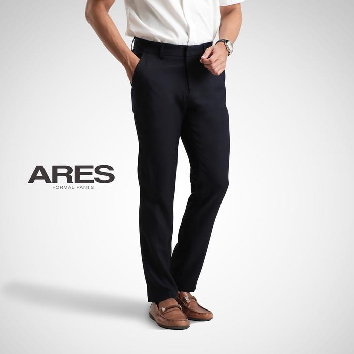 Cutoff Ares Formal Pants Celana Bahan Kain Basic Pria Panjang Slim Fit Terlaris