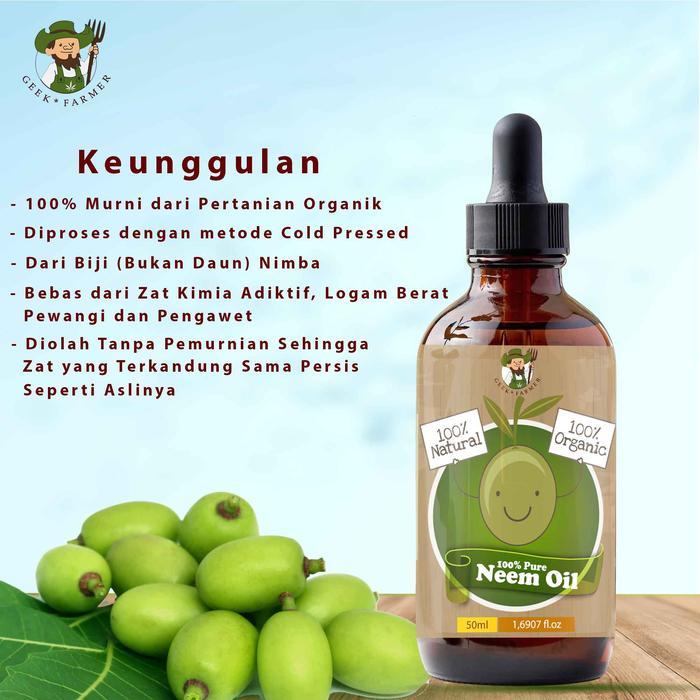 Geek Farmer - Neem Oil 50Ml Pure 100% Minyak Biji Nimba #Gratisongkir