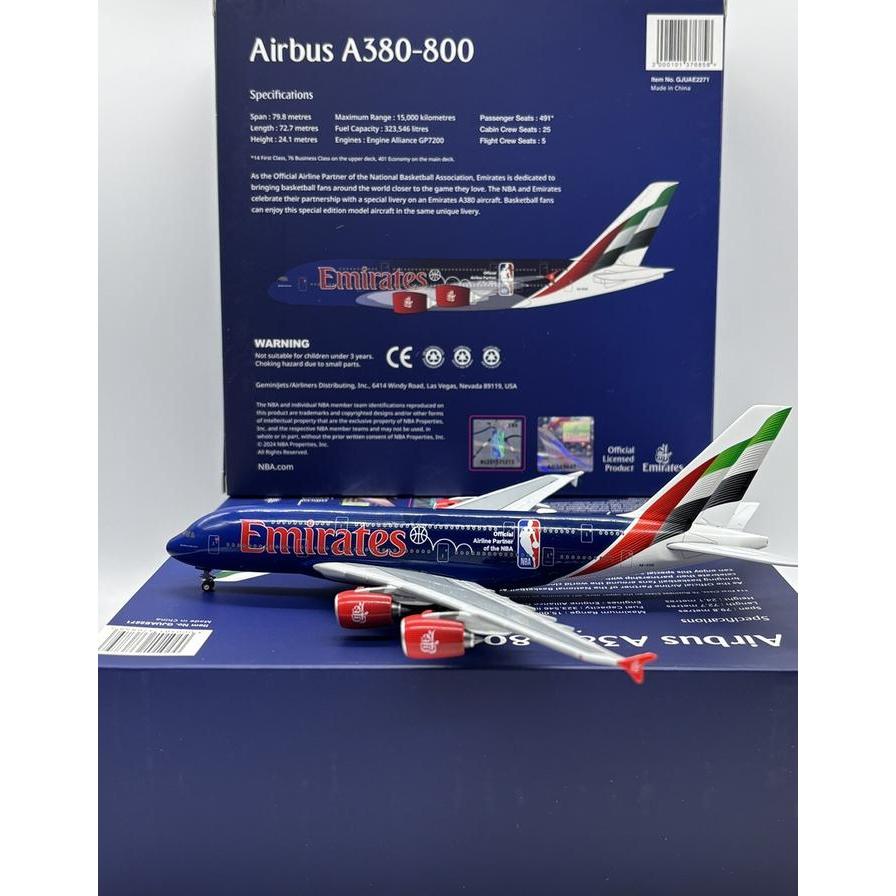 Emirates Airbus A380 A6-Eod Gemini Jets 1:400