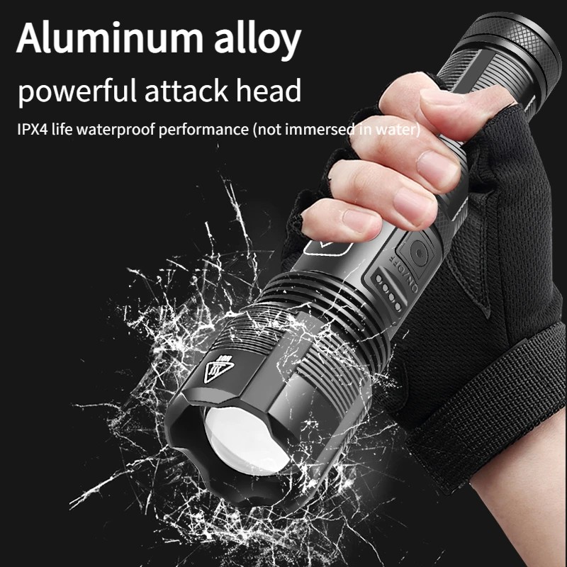 XHP70 Lamp Beads 3000 Lumens Super Bright Fllight Rehargeable LED Fllights Powerful Fllight for