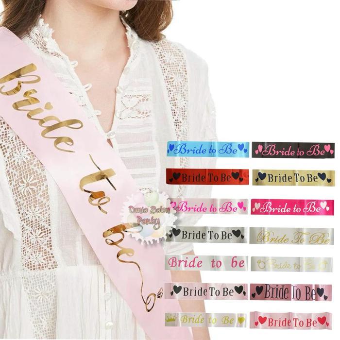 Sash Selempang Bride To Be / Selempang Bride To Be Font Sambung
