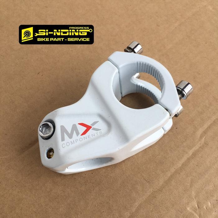Nonanisa.Shpe- Stem Pendek Stang Handlebar Sepeda Mtb Oversize Mx Putih Alloy 31.8 Mm