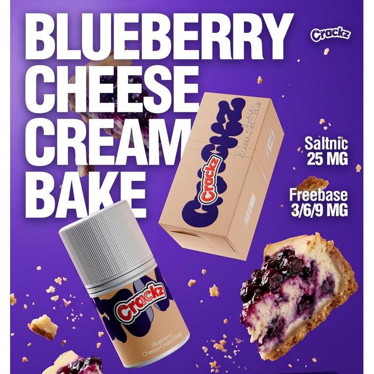 UA CRACKZ BLUEBERRY CHEESE CREAM BAKE 30ML 25MG SALTNIC BY TETRA